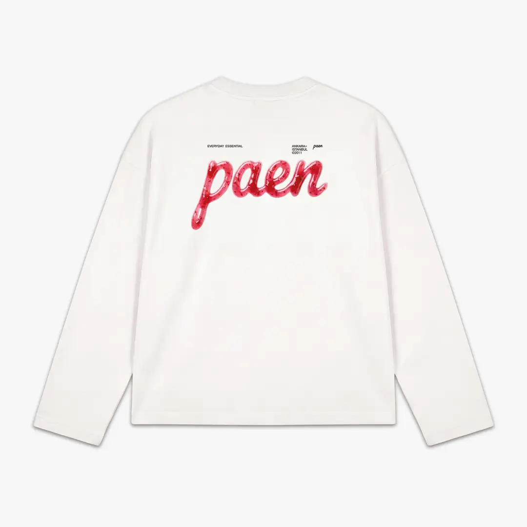 PAEN Unisex Oversize Uzun Kollu T-shirt - Jam Somon