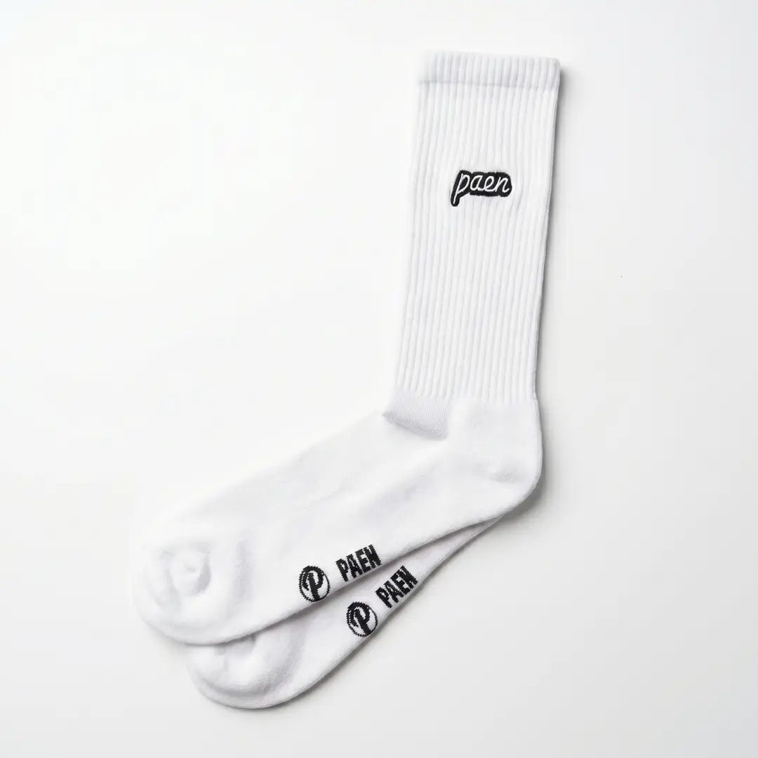 PAEN Classic Unisex Fitilli Havlu Çorap - Beyaz