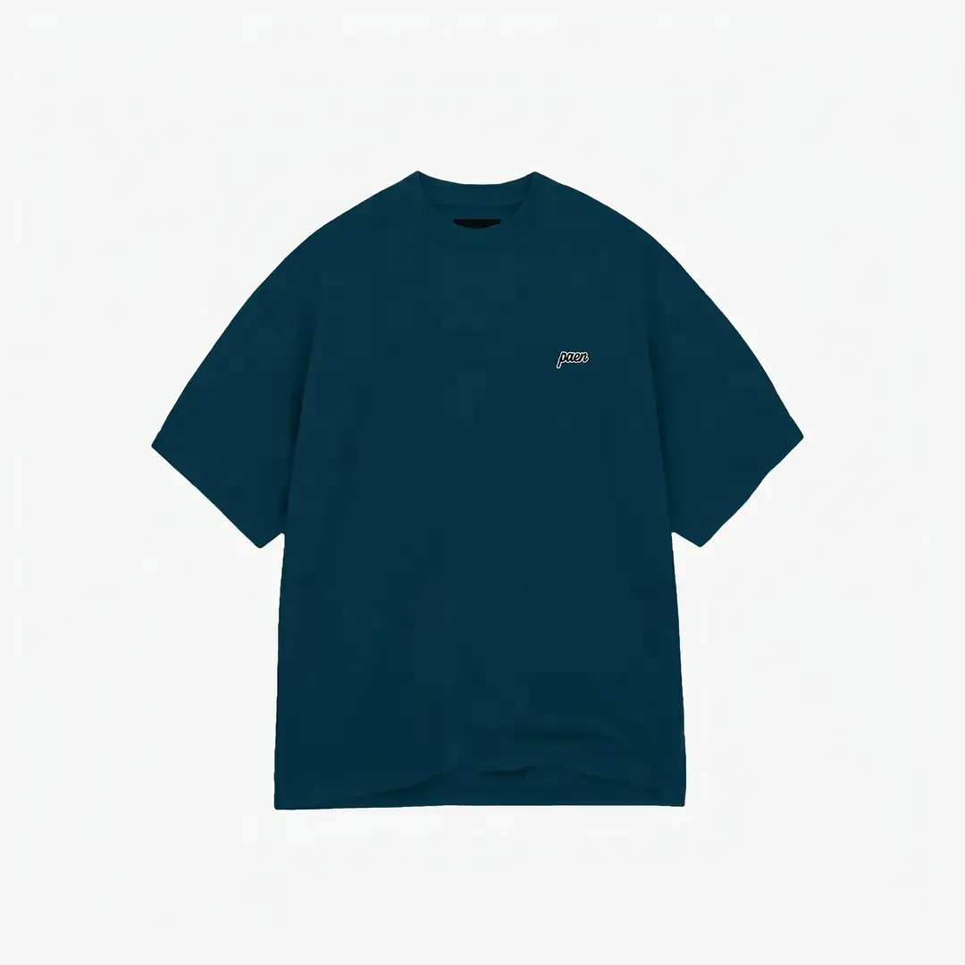 PAEN Basic Unisex Oversize T-shirt - Petrol Yeşili