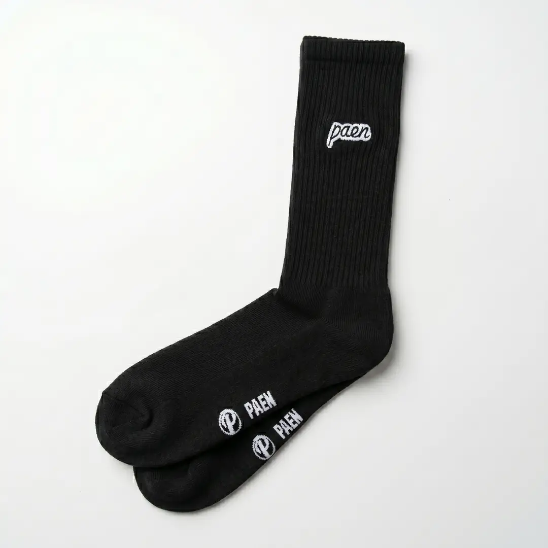 PAEN Classic Unisex Fitilli Havlu Çorap - Siyah