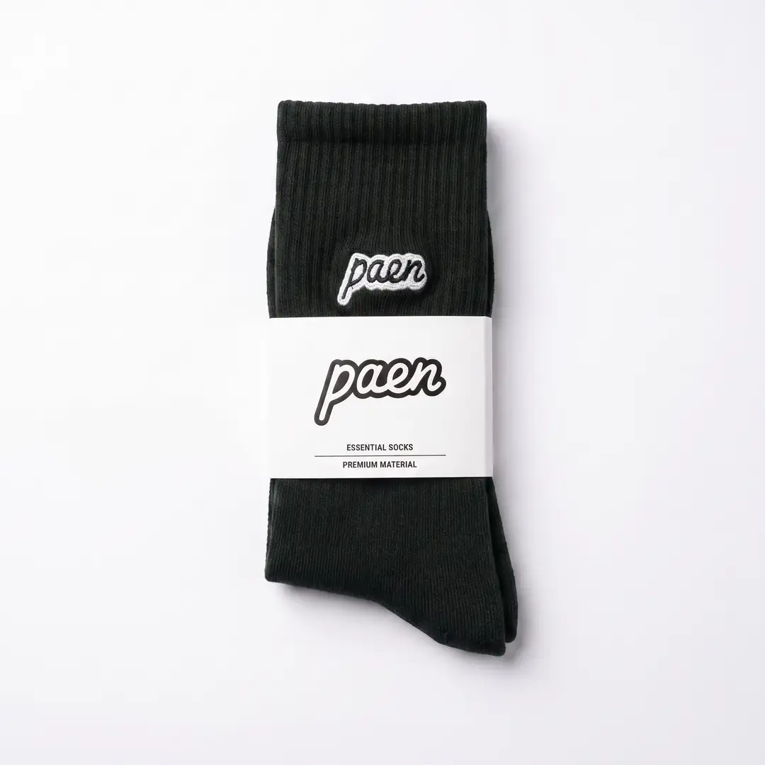 PAEN Classic Unisex Fitilli Havlu Çorap - Yeşil