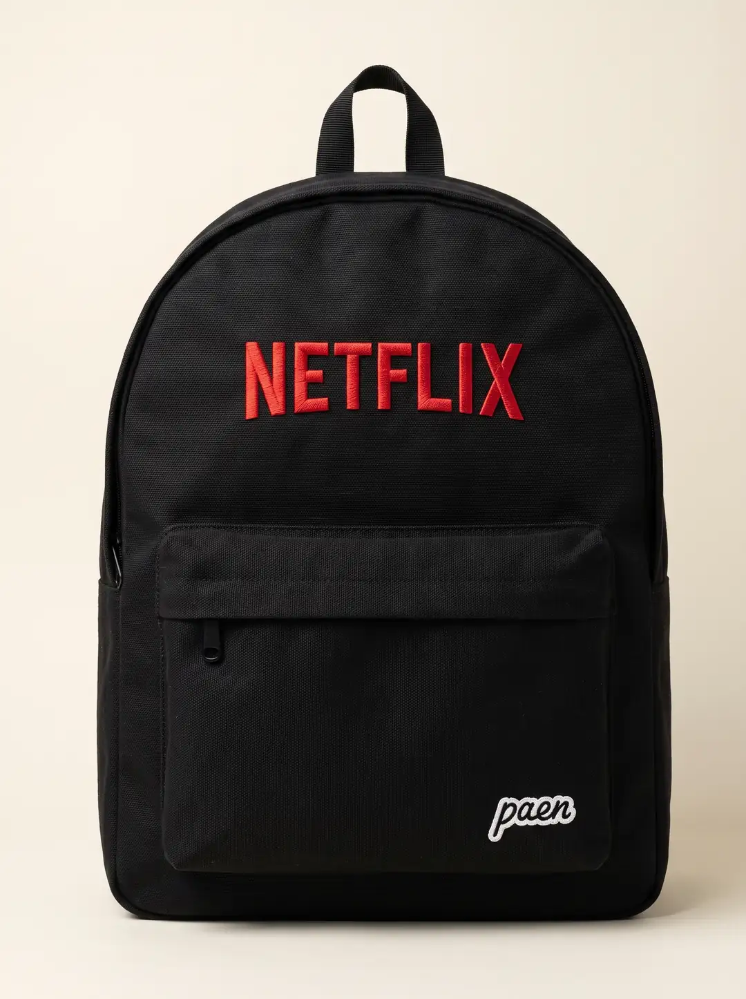 Logo application on a backpack